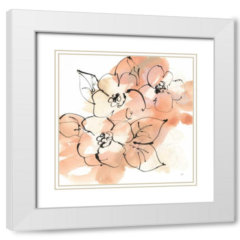 Terracotta Neutrals I White Modern Wood Framed Art Print with Double Matting by Paschke, Chris