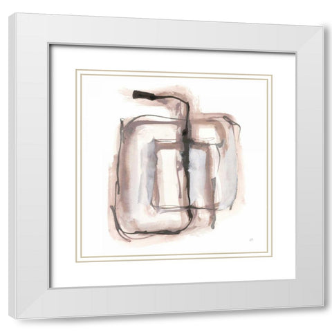 Lost in Squares II White Modern Wood Framed Art Print with Double Matting by Paschke, Chris