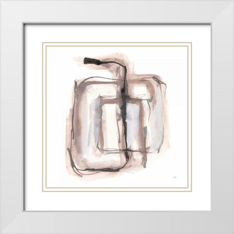 Lost in Squares II White Modern Wood Framed Art Print with Double Matting by Paschke, Chris