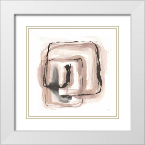 Lost in Squares III White Modern Wood Framed Art Print with Double Matting by Paschke, Chris