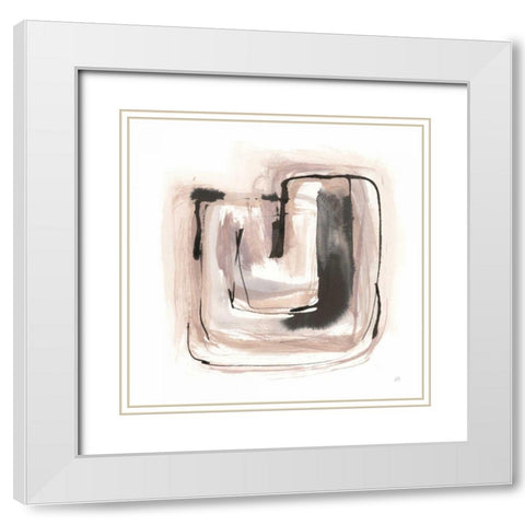 Lost in Squares IV White Modern Wood Framed Art Print with Double Matting by Paschke, Chris