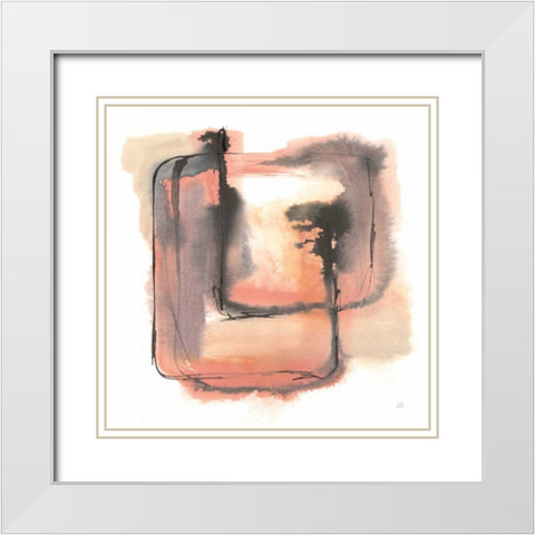 Life Squared I White Modern Wood Framed Art Print with Double Matting by Paschke, Chris