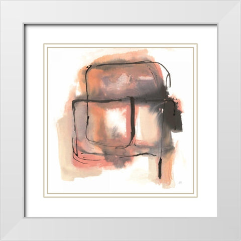 Life Squared II White Modern Wood Framed Art Print with Double Matting by Paschke, Chris