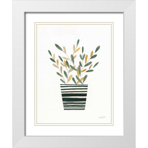 Herb Garden I White Modern Wood Framed Art Print with Double Matting by Prahl, Courtney