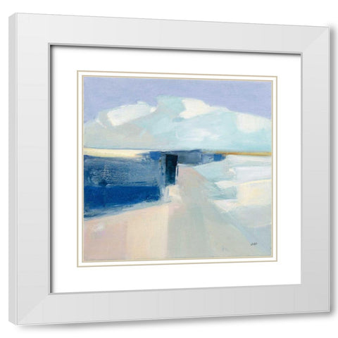 Sand and Sky White Modern Wood Framed Art Print with Double Matting by Purinton, Julia