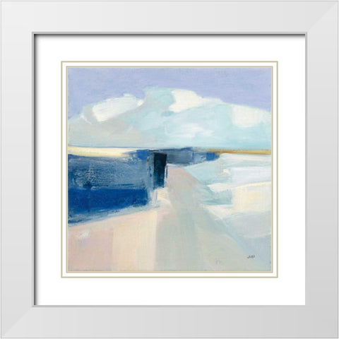 Sand and Sky White Modern Wood Framed Art Print with Double Matting by Purinton, Julia