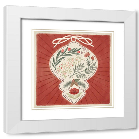 Winter Blooms VI White Modern Wood Framed Art Print with Double Matting by Penner, Janelle