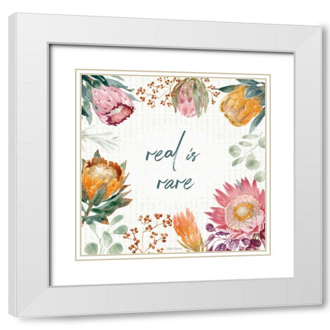 Petal Passion II White Modern Wood Framed Art Print with Double Matting by Grove, Beth