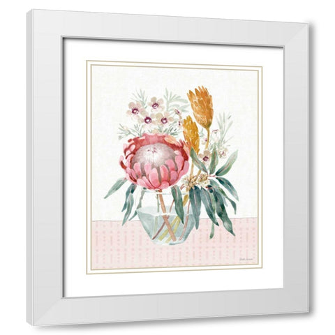 Petal Passion V White Modern Wood Framed Art Print with Double Matting by Grove, Beth