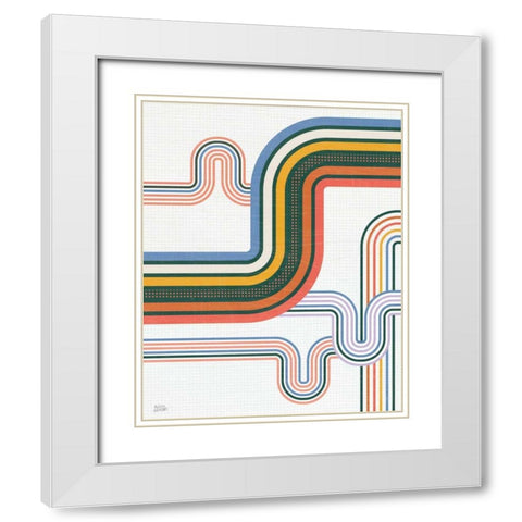 Retro Subway I Bright White Modern Wood Framed Art Print with Double Matting by Averinos, Melissa
