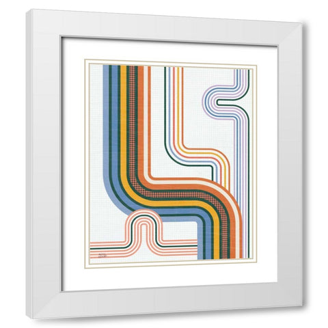 Retro Subway II Bright White Modern Wood Framed Art Print with Double Matting by Averinos, Melissa