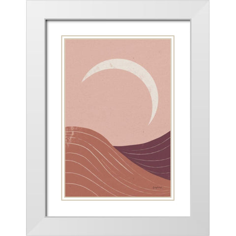 Eventide Desert Sunrise II White Modern Wood Framed Art Print with Double Matting by Thorns, Becky