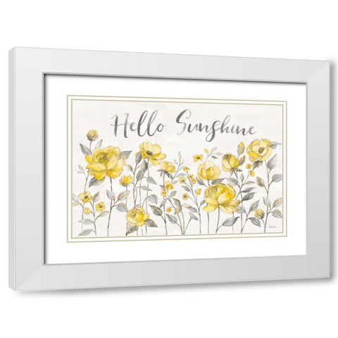 Sunny Roses I White Modern Wood Framed Art Print with Double Matting by Vassileva, Silvia