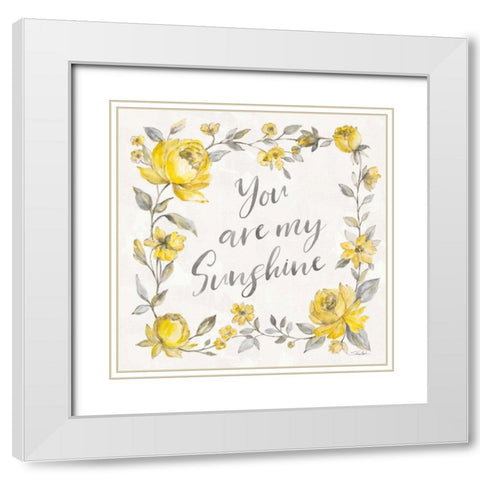 Sunny Roses II White Modern Wood Framed Art Print with Double Matting by Vassileva, Silvia