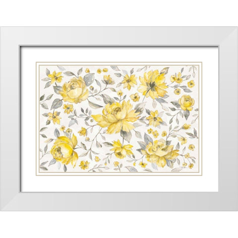 Sunny Roses IV White Modern Wood Framed Art Print with Double Matting by Vassileva, Silvia