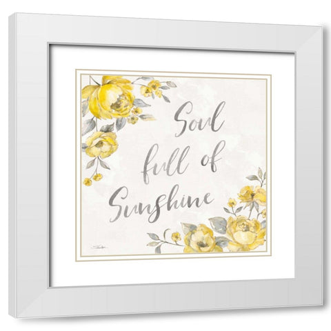 Sunny Roses VI White Modern Wood Framed Art Print with Double Matting by Vassileva, Silvia