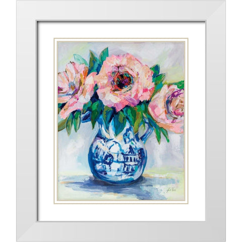 Sophisticated White Modern Wood Framed Art Print with Double Matting by Vertentes, Jeanette