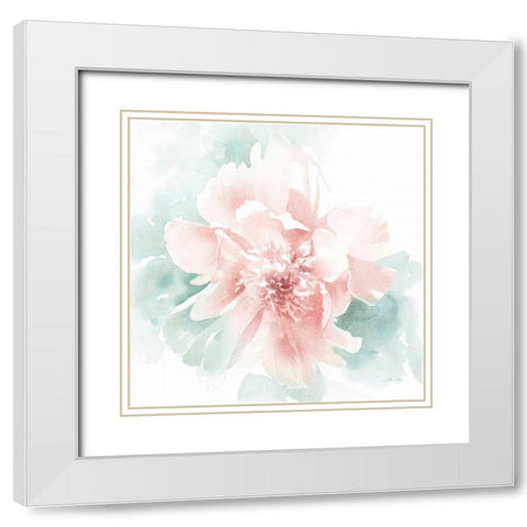 Poetic Blooming II Pink White Modern Wood Framed Art Print with Double Matting by Pete, Katrina
