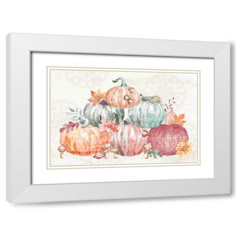 Harvest Touch IV White Modern Wood Framed Art Print with Double Matting by June, Dina