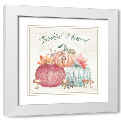 Harvest Touch VI White Modern Wood Framed Art Print with Double Matting by June, Dina