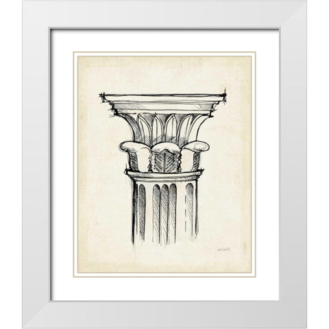 Museum Sketches VIII Off White White Modern Wood Framed Art Print with Double Matting by Tavoletti, Anne