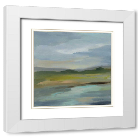 Clouds and Shadows White Modern Wood Framed Art Print with Double Matting by Vassileva, Silvia