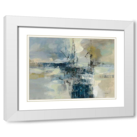 Sea Port White Modern Wood Framed Art Print with Double Matting by Vassileva, Silvia