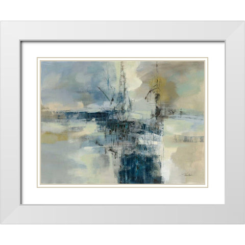 Sea Port White Modern Wood Framed Art Print with Double Matting by Vassileva, Silvia