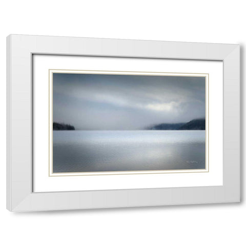 Lake Reflection Idaho White Modern Wood Framed Art Print with Double Matting by Majchrowicz, Alan