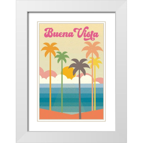 Buena Vista Light White Modern Wood Framed Art Print with Double Matting by Wild Apple Portfolio