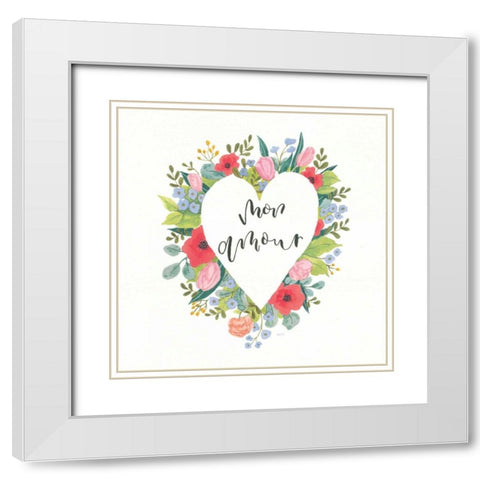 Love Notes III White Modern Wood Framed Art Print with Double Matting by Jackson, Jenaya