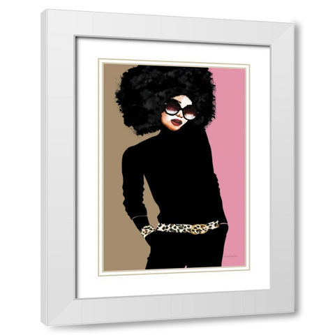 Good Attitude I White Modern Wood Framed Art Print with Double Matting by Charro, Mercedes Lopez