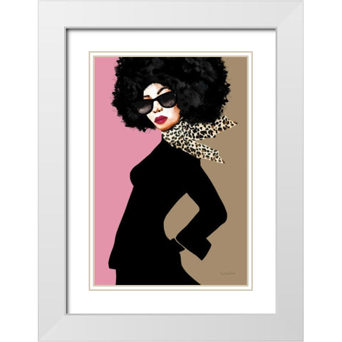 Good Attitude II White Modern Wood Framed Art Print with Double Matting by Charro, Mercedes Lopez