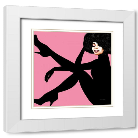 She is Everything II White Modern Wood Framed Art Print with Double Matting by Charro, Mercedes Lopez