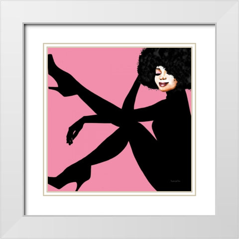She is Everything II White Modern Wood Framed Art Print with Double Matting by Charro, Mercedes Lopez