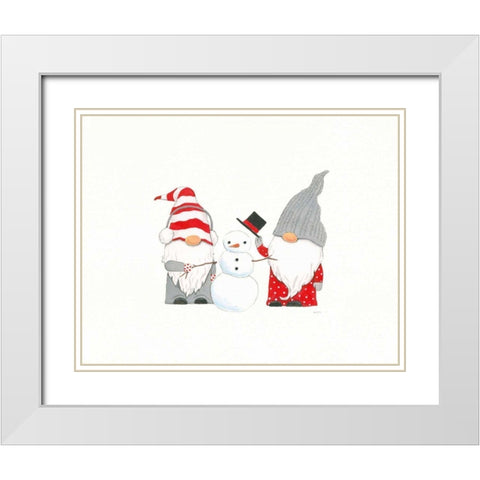 Winter Gnomes II White Modern Wood Framed Art Print with Double Matting by Jackson, Jenaya