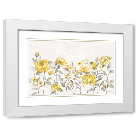 Sunny Roses I No Words White Modern Wood Framed Art Print with Double Matting by Vassileva, Silvia
