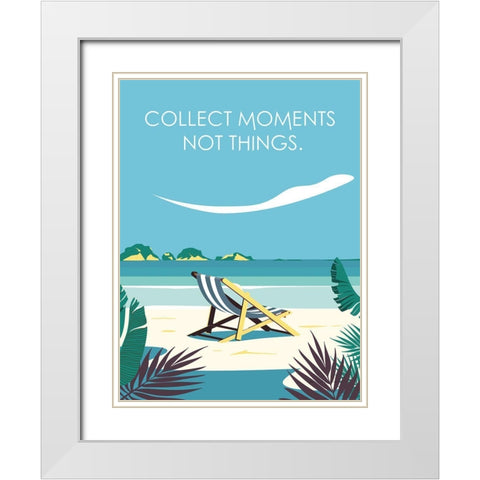 Collect Moments Chair White Modern Wood Framed Art Print with Double Matting by Escalante, Omar