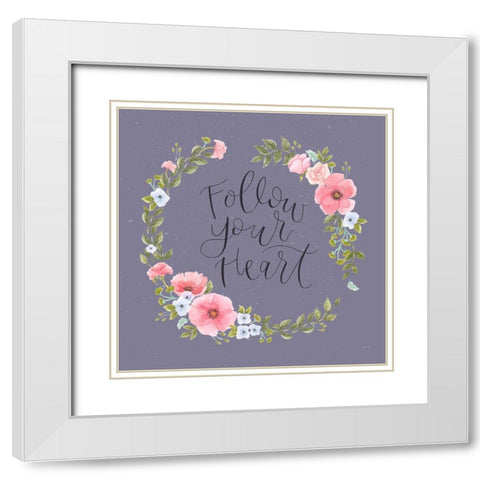 Cottage Nostalgia II Lilac White Modern Wood Framed Art Print with Double Matting by Jackson, Jenaya