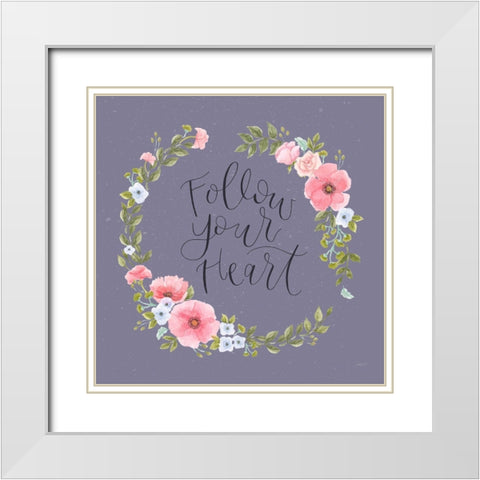 Cottage Nostalgia II Lilac White Modern Wood Framed Art Print with Double Matting by Jackson, Jenaya