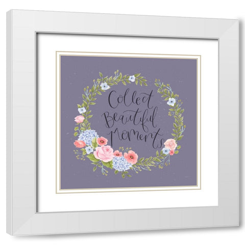 Cottage Nostalgia III Lilac White Modern Wood Framed Art Print with Double Matting by Jackson, Jenaya