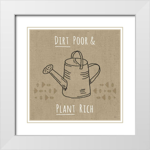 Home Grown IV White Modern Wood Framed Art Print with Double Matting by Aiken, Jess