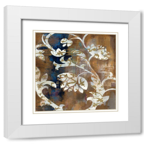 Moonlight Magnolia Silhouette II White Modern Wood Framed Art Print with Double Matting by Vassileva, Silvia