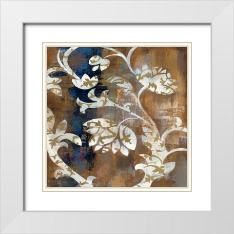 Moonlight Magnolia Silhouette II White Modern Wood Framed Art Print with Double Matting by Vassileva, Silvia