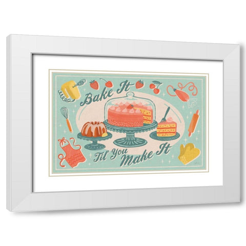 Fresh Baked I White Modern Wood Framed Art Print with Double Matting by Penner, Janelle