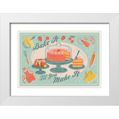 Fresh Baked I White Modern Wood Framed Art Print with Double Matting by Penner, Janelle