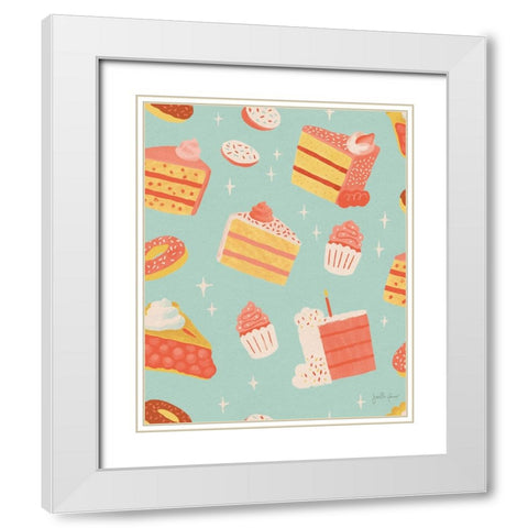 Fresh Baked Pattern VA White Modern Wood Framed Art Print with Double Matting by Penner, Janelle