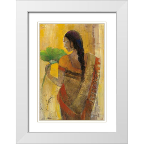 Women of the World II White Modern Wood Framed Art Print with Double Matting by Hristova, Albena