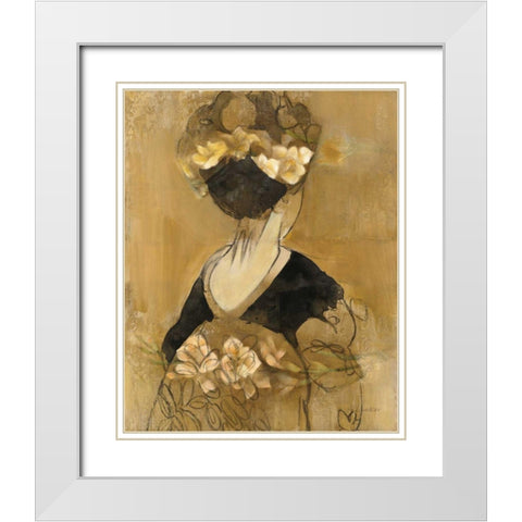 Women of the World V White Modern Wood Framed Art Print with Double Matting by Hristova, Albena