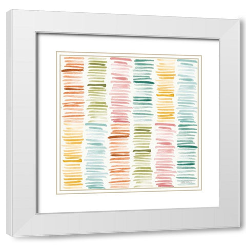 Girlfriends Pattern V White Modern Wood Framed Art Print with Double Matting by Tavoletti, Anne
